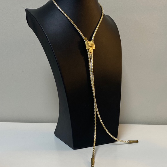 Horse saddle bolo tie - Picture 2 of 6